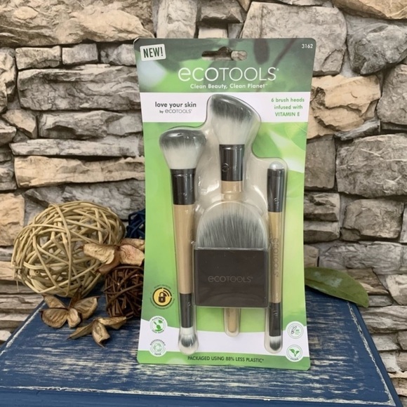 Ecotools Love Your Skin Makeup 6 Multiple Application Brush Set Vegan NIP New - Picture 1 of 3